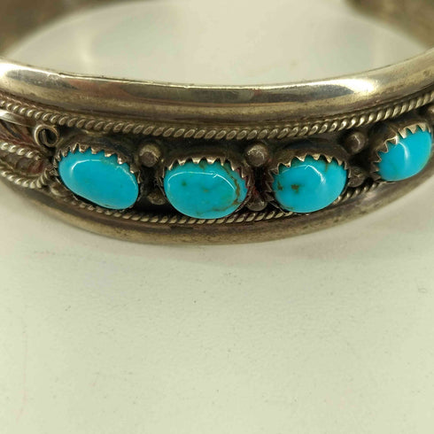ナバホ NAVAJO STERLING ターコイズバングル メンズ