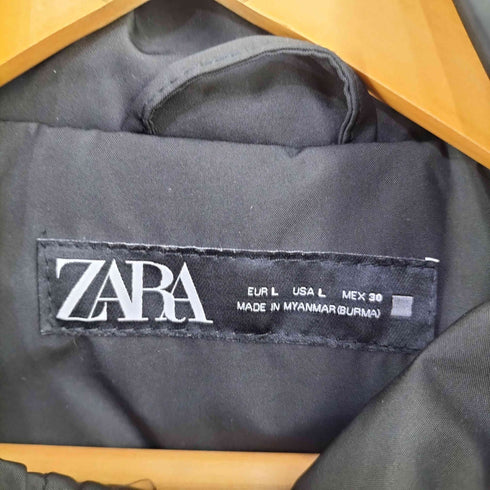 ザラ ZARA フーデッドクロップドジャケット レディース import:L