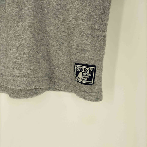 ステューシー Stussy 90S 紺タグ USA製 BIG 4 前V ガゼット パイル S/S Tシャツ メンズ import:L