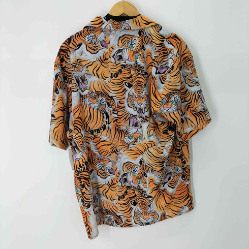 タイガー柄 L/S オープンカラーシャツ メンズ