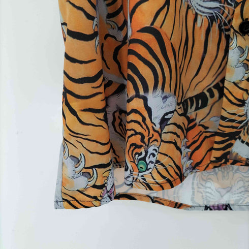 タイガー柄 L/S オープンカラーシャツ メンズ