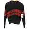 デシグアル Desigual Knit jumper Amore ペイント ロゴ ライン モックネック ニット カットソー レディース import:L