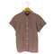 アーペーセー A.P.C. ギンガムチェック ギャザー ラウンドカラー シャツ ブラウス レディース import:M