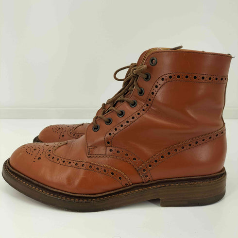 アルフレッドサージェント Alfred Sargent イングランド製 TAN BROGUE DERBY BOOTカントリーブーツ メンズ 7 1/2