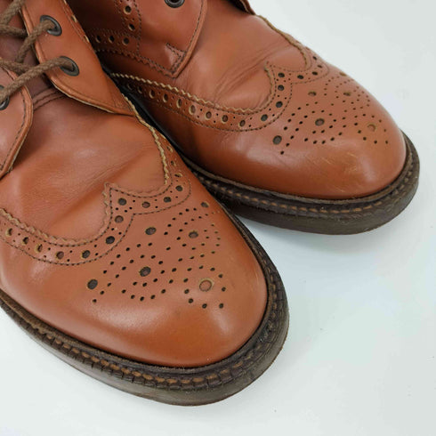 アルフレッドサージェント Alfred Sargent イングランド製 TAN BROGUE DERBY BOOTカントリーブーツ メンズ 7 1/2