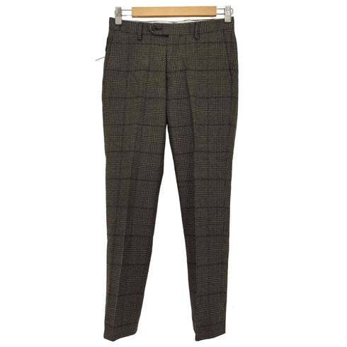 ユナイテッドアローズグリーンレーベルリラクシング UNITED ARROWS green label relaxing ブリティッシュ ウール グレンプレイド スリム NP パンツ メンズ 72