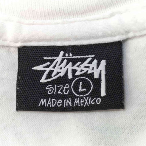ステューシー Stussy メキシコ製 ワールドツアー シャネルロゴ プリント 半袖 Tシャツ メンズ import:L