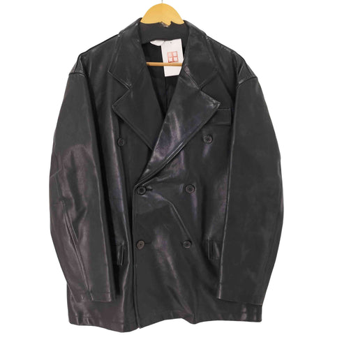 ワイズフォーメン Ys for men 90s カウレザー ダブルブレストレザーテーラードジャケット メンズ JPN:XL