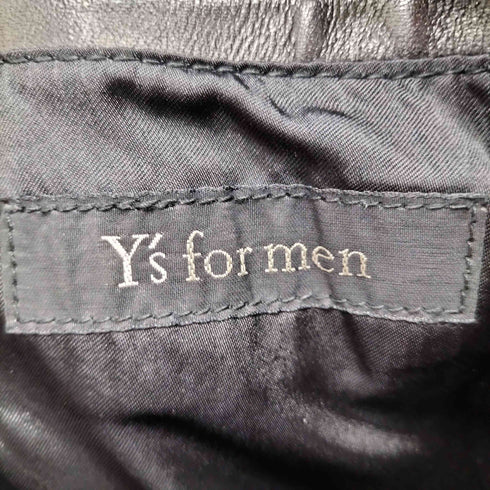 ワイズフォーメン Ys for men 90s カウレザー ダブルブレストレザーテーラードジャケット メンズ JPN:XL