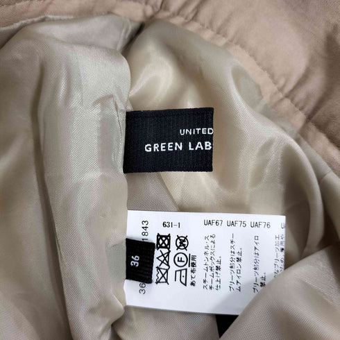 ユナイテッドアローズグリーンレーベルリラクシング UNITED ARROWS green label relaxing FFC ブロッキング プリーツ スカート レディース 36