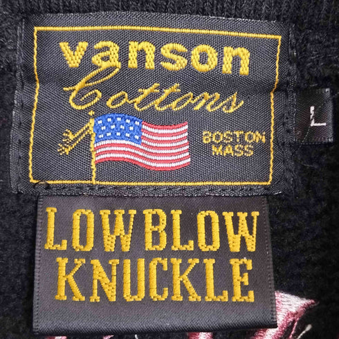 バンソン VANSON LOW BROW KNUCKLE スウェット スタジャン メンズ JPN:L