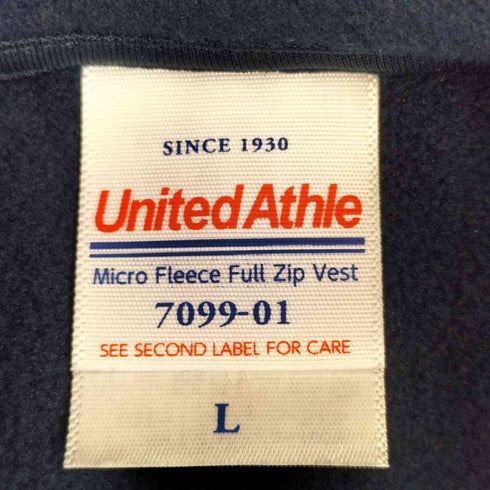 ユナイテッドアスレ UNITED ATHLE 企業ロゴ フリースベスト メンズ JPN:L