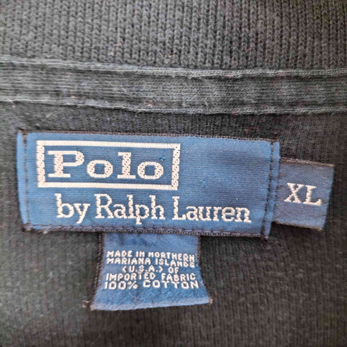 ポロバイラルフローレン Polo by RALPH LAUREN 90S ポニー刺繍コットン100 ハーフジップ スウェット メンズ import:XL