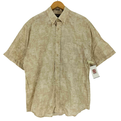ナチュラルイシュー NATURAL ISSUE WRINKLE FREE 遺跡 総柄 B.D S/S シャツ メンズ import:L