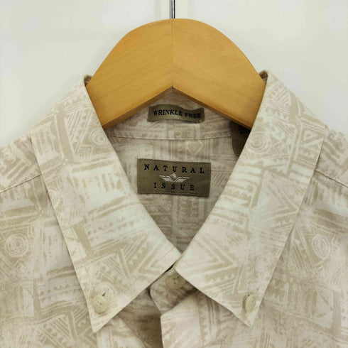 ナチュラルイシュー NATURAL ISSUE WRINKLE FREE 遺跡 総柄 B.D S/S シャツ メンズ import:L
