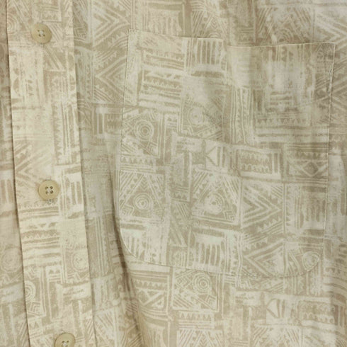 ナチュラルイシュー NATURAL ISSUE WRINKLE FREE 遺跡 総柄 B.D S/S シャツ メンズ import:L