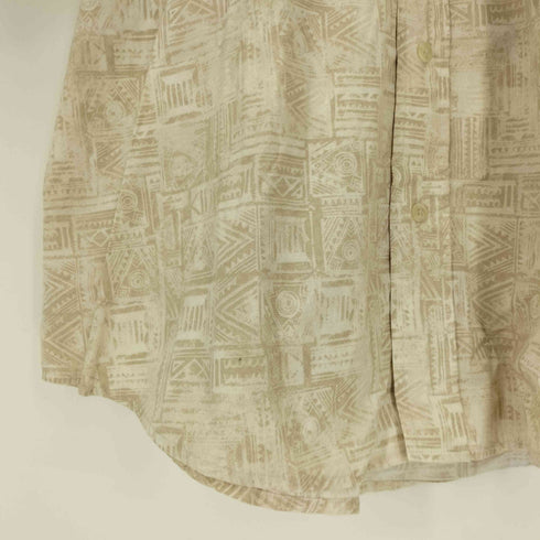ナチュラルイシュー NATURAL ISSUE WRINKLE FREE 遺跡 総柄 B.D S/S シャツ メンズ import:L
