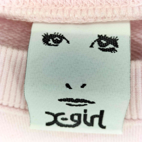 エックスガール X-girl 18AW BOX LOGO CREW SWEAT ボックス ロゴ クルー スウェット レディース JPN:2