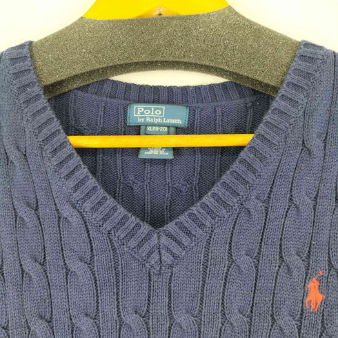 ポロバイラルフローレン Polo by RALPH LAUREN スモールポニー刺繍 ケーブルニットベスト メンズ JPN:XL