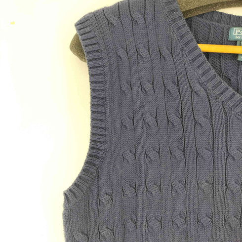 ポロバイラルフローレン Polo by RALPH LAUREN スモールポニー刺繍 ケーブルニットベスト メンズ JPN:XL