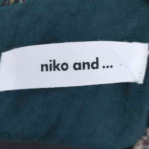 ニコアンド niko and... 総柄 ノースリーブワンピース レディース