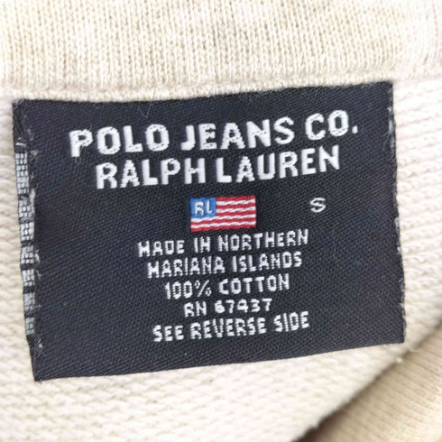ポロジーンズカンパニーラルフローレン POLO JEANS COMPANY RALPH LAUREN ロゴ刺繍 ハーフジップ スウェット メンズ JPN:S