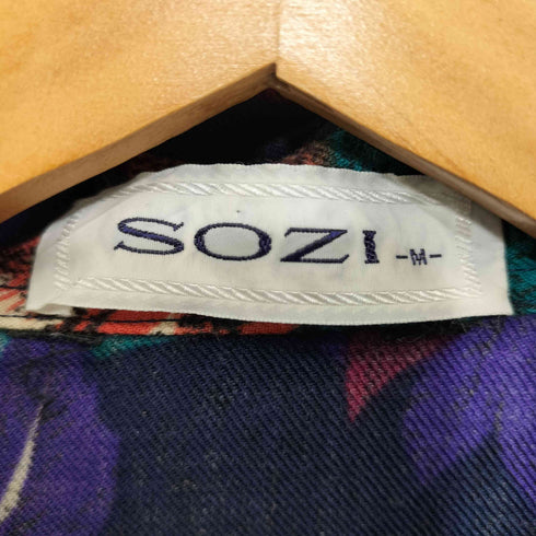 SOZI 総柄 L/S レギュラーカラー シャツ メンズ import:M