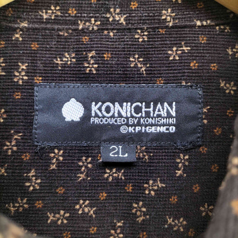 KONICHAN 総柄コーデュロイオックスフォードシャツ メンズ 2L