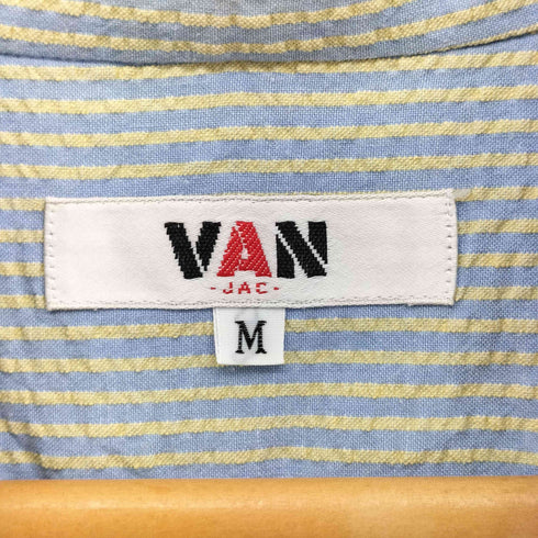 ヴァンヂャケット VAN JAC シアサッカー ストライプ S/S ポロシャツ メンズ JPN:M