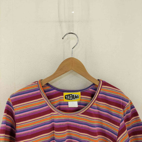 TAG RAG USA製 ボーダー クルーネックTシャツ メンズ import:L
