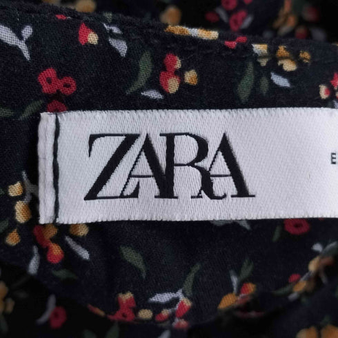 ザラ ZARA 花柄 スリット キャミワンピース レディース import:L