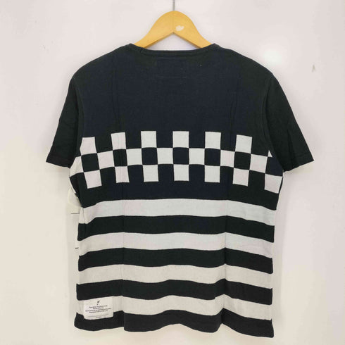 ウィズリミテッド WHIZ LIMITED ブロックチェック ボーダー クルーネックTシャツ メンズ JPN:L