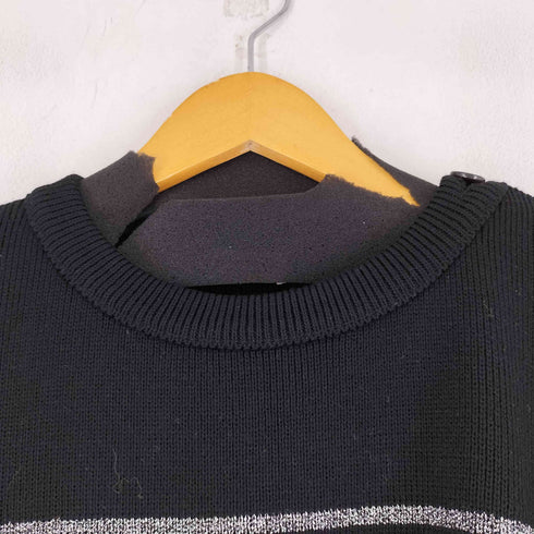 サンローランパリ SAINT LAURENT PARIS Border Knit Sweater メンズ L