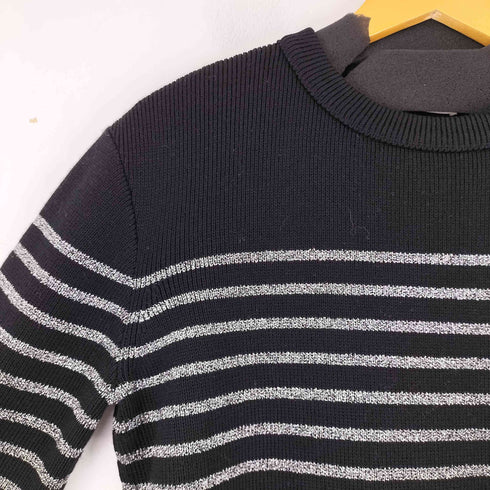 サンローランパリ SAINT LAURENT PARIS Border Knit Sweater メンズ L