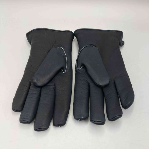 Lamp Gloves ロゴ 型押し 裏地 ボア レザー グローブ 手袋 メンズ