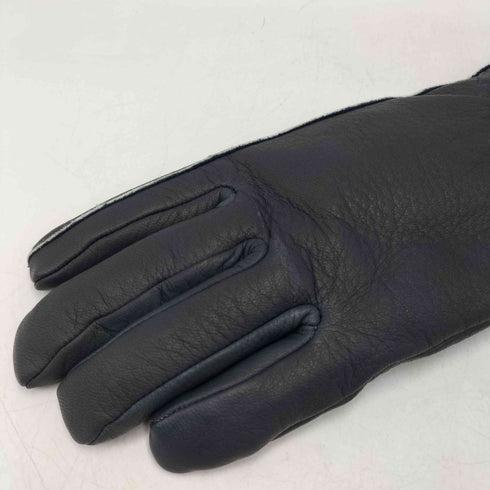 Lamp Gloves ロゴ 型押し 裏地 ボア レザー グローブ 手袋 メンズ