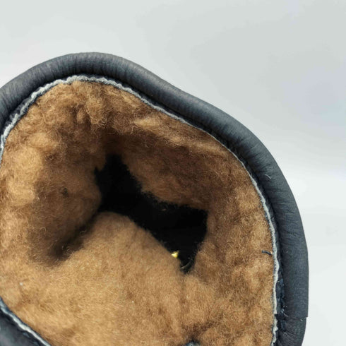 Lamp Gloves ロゴ 型押し 裏地 ボア レザー グローブ 手袋 メンズ