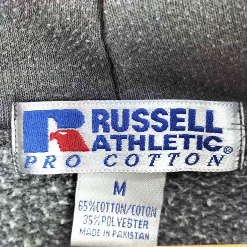 ラッセルアスレチック RUSSELL ATHLETIC PRO COTTON 袖ロゴ 刺繍 裏起毛 プルオーバー パーカー メンズ import:M