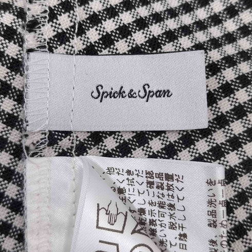 スピックアンドスパン Spick and Span チェック ショートシャツワンピース レディース
