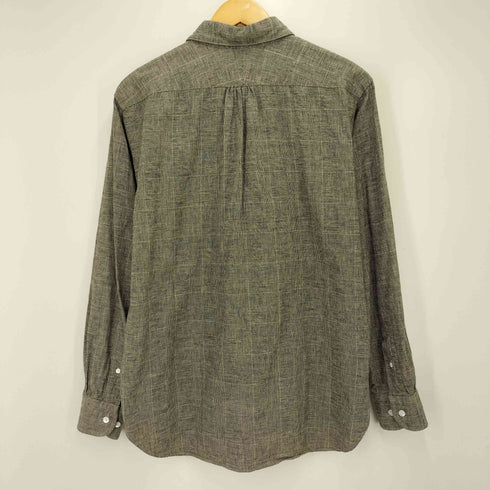 ハバーサック HAVERSACK Linen Pullover Shirt フラップポケット チェック ラウンドカラー プルオーバー シャツ メンズ JPN:L