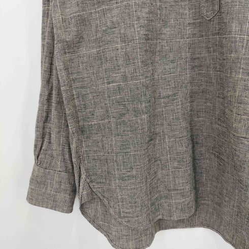 ハバーサック HAVERSACK Linen Pullover Shirt フラップポケット チェック ラウンドカラー プルオーバー シャツ メンズ JPN:L