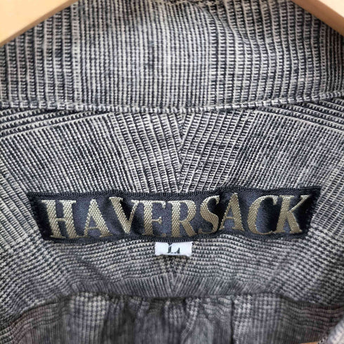 ハバーサック HAVERSACK Linen Pullover Shirt フラップポケット チェック ラウンドカラー プルオーバー シャツ メンズ JPN:L