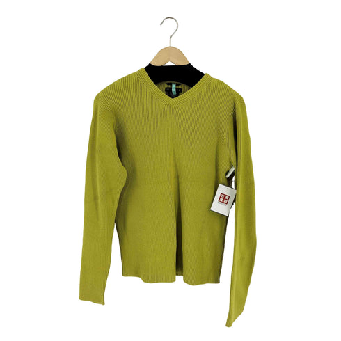 ヒルフィガー HILFIGER Vネック リブ コットンニット メンズ import:S