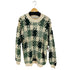 NINON DE L'ENCLOS ラミーコットン ピース柄 クルーネックニット メンズ import:L