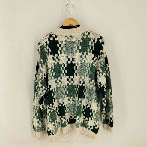 NINON DE L'ENCLOS ラミーコットン ピース柄 クルーネックニット メンズ import:L