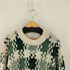 NINON DE L'ENCLOS ラミーコットン ピース柄 クルーネックニット メンズ import:L