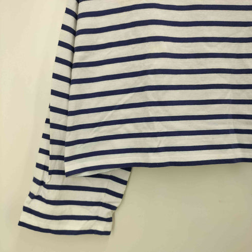 ルミノア Le minor フランス製 ボーダー クロップド ボートネック カットソー レディース