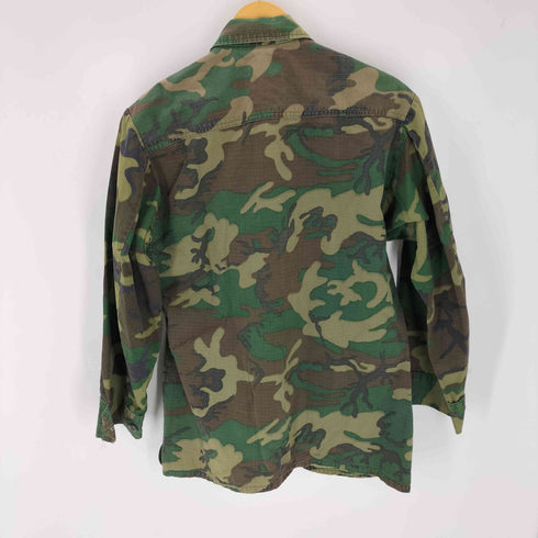 ユーエスアーミー U.S. ARMY 78年 ジャングルファティーグジャケット USMC ステンシル ウッドランドカモ メンズ small-short