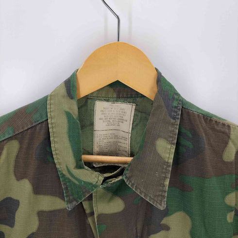 ユーエスアーミー U.S. ARMY 78年 ジャングルファティーグジャケット USMC ステンシル ウッドランドカモ メンズ small-short