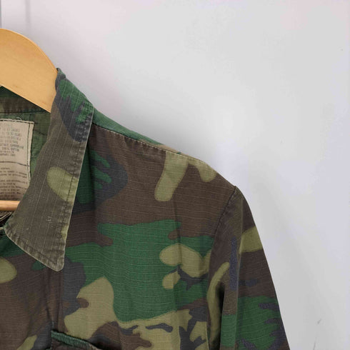 ユーエスアーミー U.S. ARMY 78年 ジャングルファティーグジャケット USMC ステンシル ウッドランドカモ メンズ small-short